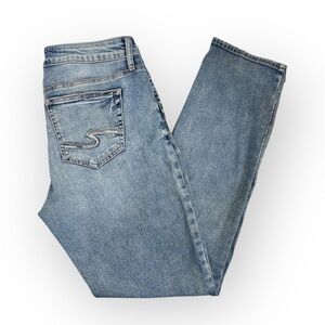 Silver Jeans Co. Women's Elyse Mid Rise Comfort Fit Straight Leg Jeans 30 x 31